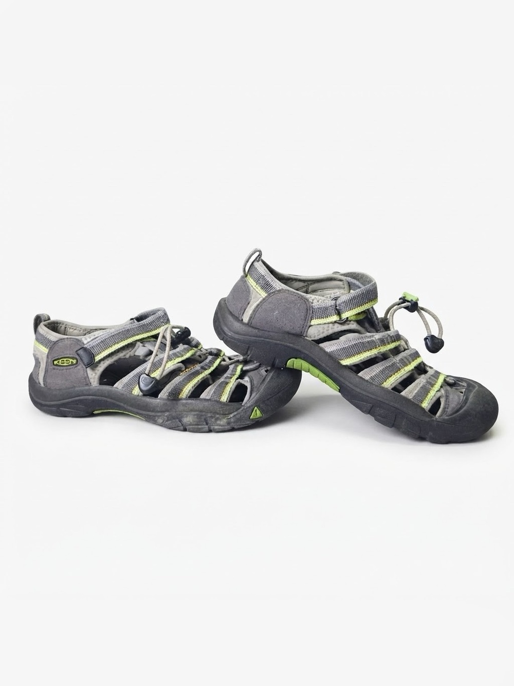 Keen Newport H2 Gray Lime Green Waterproof Hiking Sandals Women Size 6